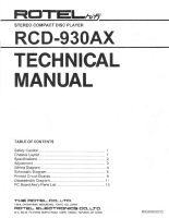 Rotel RCD-930AX - Technical manual 